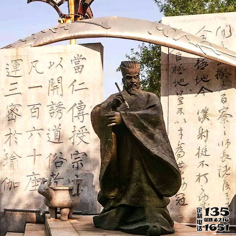 校園擺放的中國古代著名書法家柳公權玻璃鋼仿銅雕塑像 校園擺放的中國古代著名書法家柳公權玻璃鋼仿銅雕塑像