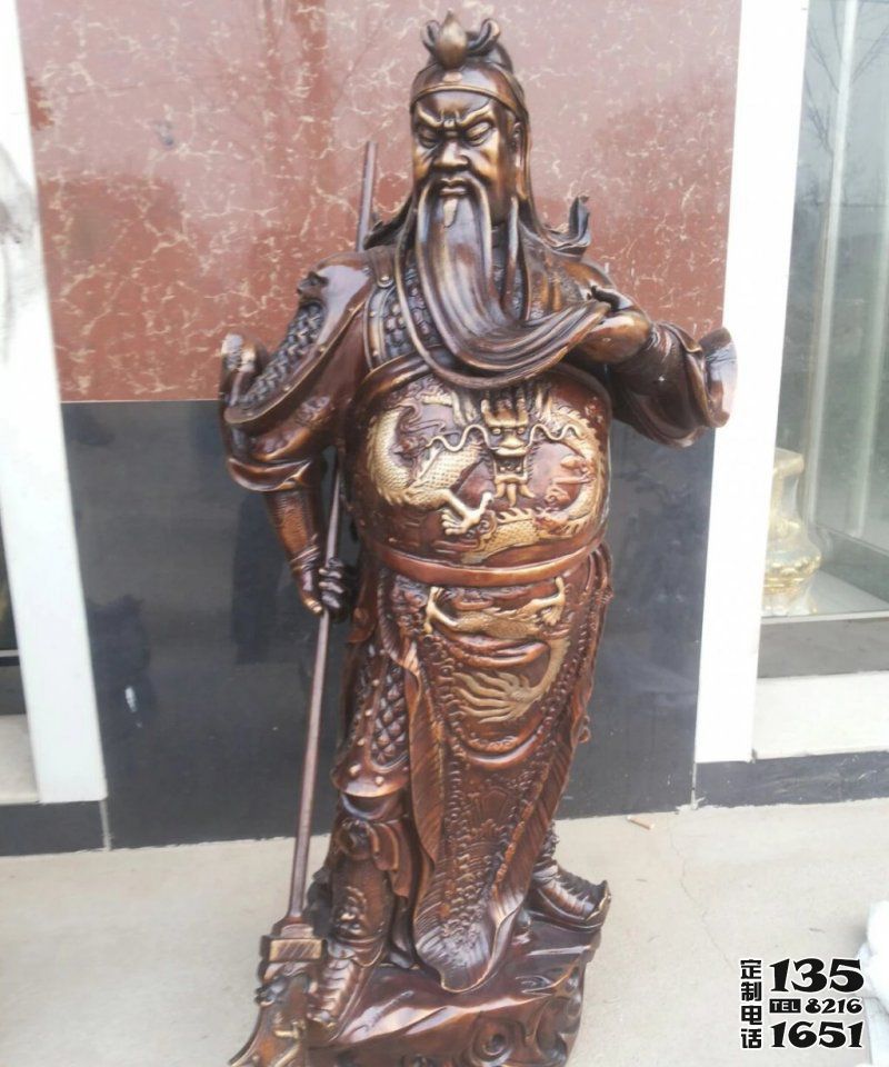 玻璃鋼仿銅大型景觀招財佛像關公雕塑 玻璃鋼仿銅大型景觀招財佛像關公雕塑