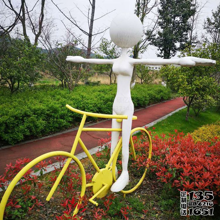 景區公園玻璃鋼抽象景觀騎自行車的人物雕塑 景區公園玻璃鋼抽象景觀騎自行車的人物雕塑