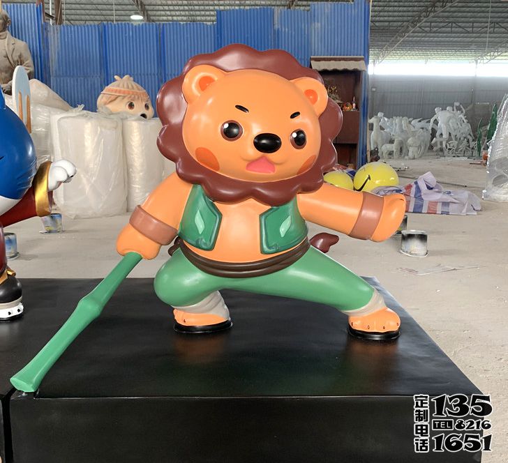 公園廣場功夫玻璃鋼卡通獅子雕塑 公園廣場功夫玻璃鋼卡通獅子雕塑
